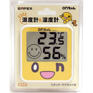 エンペックス onちゃん デジタル温湿度計 onちゃんフェイス TD8484-イメージ2