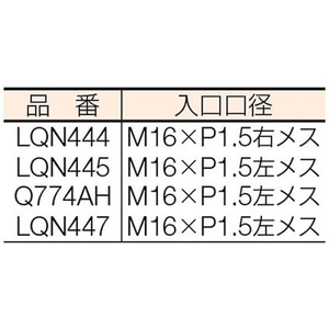 日酸ＴＡＮＡＫＡ NewStop-A FA-210P LPG0.1M16×1.5左ホース口ナットFA-210PM16×P1.5左オス FC070JS-3061485-イメージ2