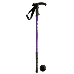 キャプテンスタッグ FEEL BOSCO トレッキングステッキTグリップ(4段スライド式) パープル M9840ｽﾃﾂｷ4ﾀﾞﾝｽﾗｲﾄﾞ-イメージ1
