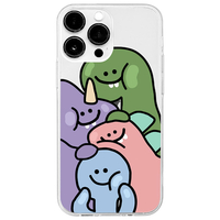 168cm iPhone 14 Pro用ソフトクリアケース ゆかいな仲間たち 16823840I14P