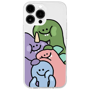 168cm iPhone 14 Pro用ソフトクリアケース ゆかいな仲間たち 16823840I14P-イメージ1