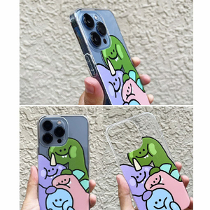 168cm iPhone 14 Pro用ソフトクリアケース ゆかいな仲間たち 16823840I14P-イメージ11