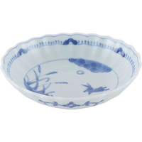 江部松商事 和食器コレクション 染うさぎ 楕円鉢 FC554LX-8180910