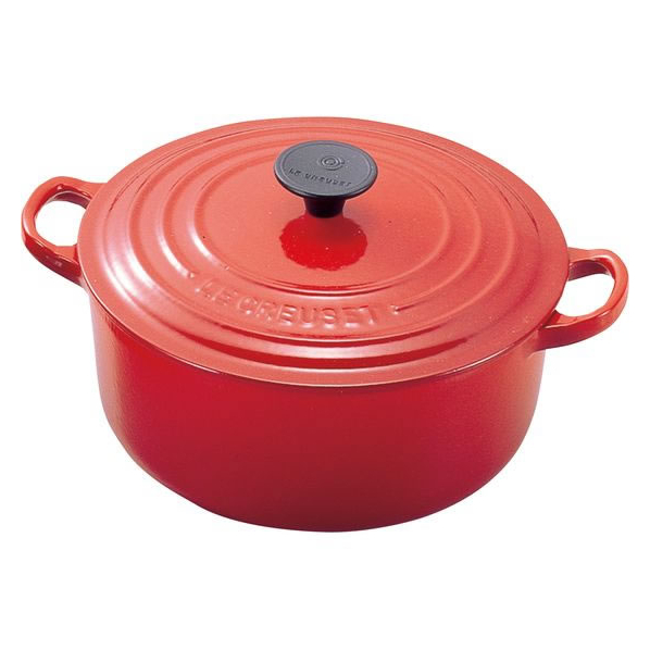 【新品】LE CREUSET 鋳鉄片手鍋 18cm チェリー 新品】LE CREUSET 鋳鉄片手鍋 18cm チェリー キッチン・食器