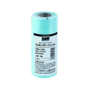 トラスコ中山 TRUSCO マスキングテープ(ガラス用) 18mm×18m 7巻入 FC994GF-2072149-イメージ1