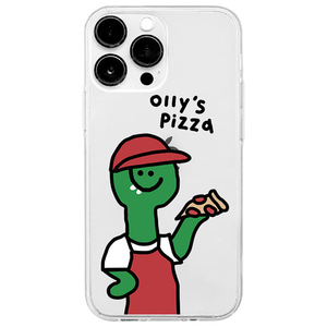 168cm iPhone 14 Pro用ソフトクリアケース Ollys Pizza 16823841I14P-イメージ1