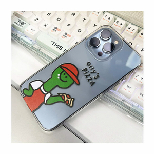 168cm iPhone 14 Pro用ソフトクリアケース Ollys Pizza 16823841I14P-イメージ9