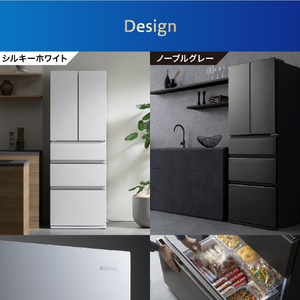 アイリスオーヤマ 【フレンチドア】428L 5ドア冷蔵庫 シルキーホワイト IRSN-FX43A-W-イメージ11