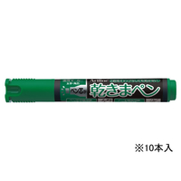 シヤチハタ 乾きまペン 太字・角芯 緑 10本 1箱(10本) F845244-K-199N