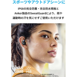 Anker イヤーフック型イヤホン Soundcore Sport X20 ブラック A3968Z11-イメージ4