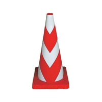 安全興業/安全コーン Wコーン 赤白3段 反射タイプ KEY-794W FC616ZK-6524769