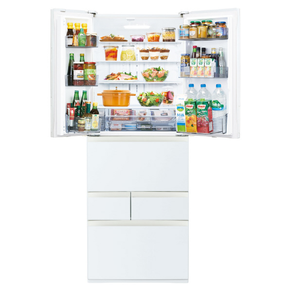 東芝 551L 6ドア冷蔵庫 VEGETA グランホワイト GR-W550FH(EW) 551L