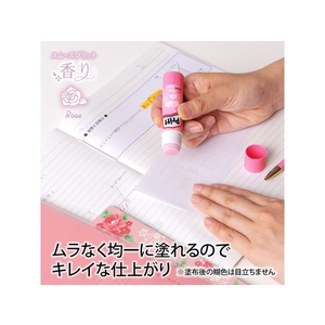 プラス スティックのり 香りプリット 約10g バラ FC858MW-29773/NS-721RS-イメージ4