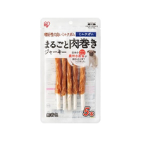 アイリスオーヤマ まるごと肉巻きジャーキー ミルクガム 5本 FC554TB-P-IJ-GTM5