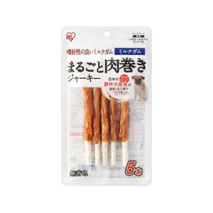 アイリスオーヤマ まるごと肉巻きジャーキー ミルクガム 5本 FC554TB-P-IJ-GTM5-イメージ1