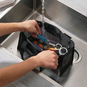 アイリスオーヤマ メッシュツールバッグ ボックス W27cm ブラック FCJ654V-TLB-B27-イメージ3