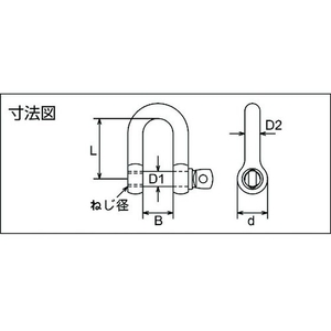 トラスコ中山 ネジシャックル ステンレス製 15mm (1個入) 1個W5／86.863060 FC346GS-2082352-イメージ3