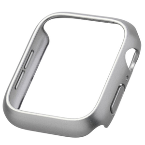エレコム Apple Watch SE (第2世代)/SE/Series 6/5/4(44mm)用ハードバンパー メタリック シルバー AW-23DBPPMSV-イメージ1