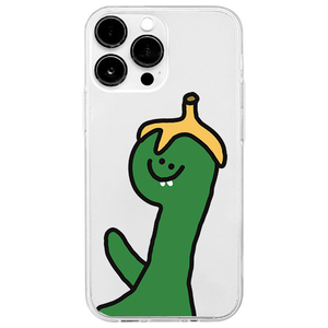 168cm iPhone 14 Pro用ソフトクリアケース バナナ 16823842I14P-イメージ1