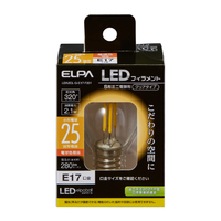エルパ LED電球 E17口金 全光束280lm(2．1W普通電球サイズ)電球色相当 LDA2CL-G-E17-F201