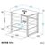 サンワサプライ スチール製机上プリンターラック ホワイト MR-68WN-イメージ3