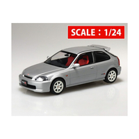 アオシマ 1/24 EK9 シビック タイプR 1997 ボーグシルバーメタリック 09VSEK9ｼﾋﾞﾂｸﾀｲﾌRBｼﾙﾊﾞ-M