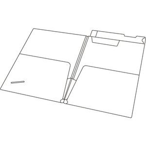 リヒトラブ カルテフォルダー フラップ付ダブル横型A4 100枚 F034639-HK2004-イメージ2