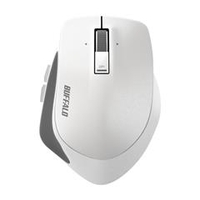 BUFFALO 無線BlueLEDマウス(Mサイズ) Premium Fit ホワイト BSMBW500MWH