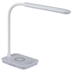 オーム電機 LEDデスクライト ワイヤレス充電機能付 ホワイト ODSLDQ338KW-イメージ1