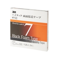 3M ハイタック両面接着テープ 9712 7mmX10m 黒 2巻入 9712 7 FC900XS-4753801