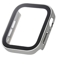 エレコム Apple Watch SE (第2世代)/SE/Series 6/5/4(44mm)用フルカバーケース プレミアムガラス/高透明/防水 シルバー AW-23DFCGESV