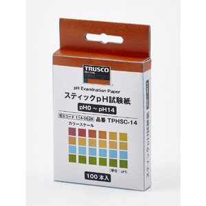 トラスコ スティックｐＨ試験紙　（ｐＨ１～１４） TPHSC-14-イメージ3
