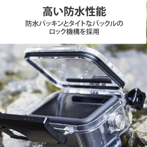 エレコム GoPro HERO9 Black用防水ハウジングケース クリア AC-GP9BWPCCR-イメージ3
