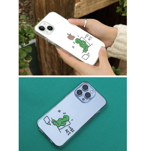 168cm iPhone 14 Pro用ソフトクリアケース ぐうたらOlly 16823845I14P-イメージ11