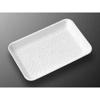 中央化学 発泡トレー C-10 新 白 (L) 100枚 FCG837W-00357683