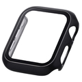エレコム Apple Watch SE (第2世代)/SE/Series 6/5/4(40mm)用フルカバーケース プレミアムガラス/高透明/メタリック ブラック AW-23DFCGPBK
