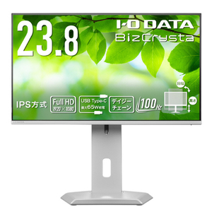 I・Oデータ USB Type-C搭載 23．8型液晶ディスプレイ BizCrysta ホワイト LCD-C243SMW-F-イメージ1