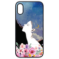 Dparks iPhone XR用Spirit case フラワードリーム ブルー DS14845I61