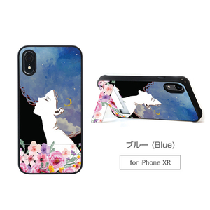 Dparks iPhone XR用Spirit case フラワードリーム ブルー DS14845I61-イメージ3