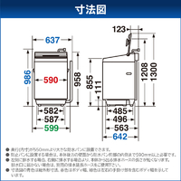 東芝 AW-10DPE4(W) 10．0kgインバーター全自動洗濯機 e angle select