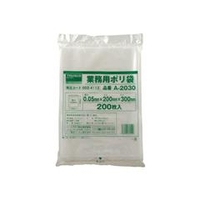 トラスコ中山 TRUSCO　小型ポリ袋　縦400X横300Xt0．05　200枚入　透明 A-3040