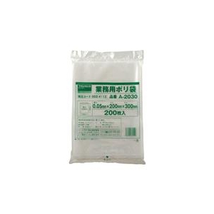 トラスコ中山 TRUSCO　小型ポリ袋　縦400X横300Xt0．05　200枚入　透明 A-3040-イメージ1