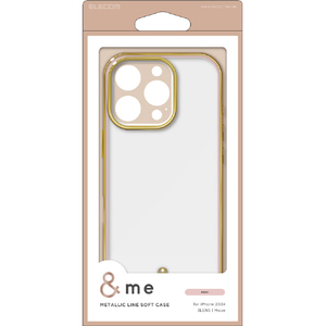エレコム iPhone 16 Pro用&me ソフトケース メタリックライン ピンク PM-A24CUCTMLPN エレコム iPhone 16 Pro用&me ソフトケース メタリックライン ピンク PM-A24CUCTMLPN
