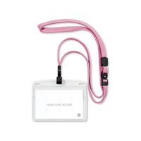 オープン工業 吊り下げ名札 フック式 ソフトヨコ名刺 フレッシュピンク FCE531U-NL-22-FPK