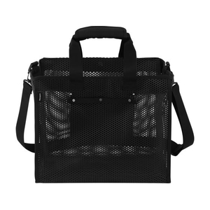 アイリスオーヤマ メッシュツールバッグ ボックス W38cm ポケット付 ブラック FCJ657V-TLB-B38-イメージ1