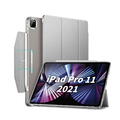 ESR 11インチiPad Pro(第3世代 2021)専用ウルトラスリム Smart Folio ケース シルバーグレー ES20846