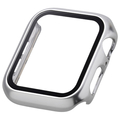エレコム Apple Watch SE (第2世代)/SE/Series 6/5/4(40mm)用フルカバーケース プレミアムガラス/高透明/メタリック シルバー AW-23DFCGPSV