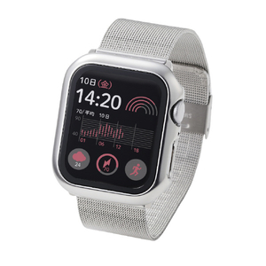 エレコム Apple Watch SE (第2世代)/SE/Series 6/5/4(40mm)用フルカバーケース プレミアムガラス/高透明/メタリック シルバー AW-23DFCGPSV-イメージ8