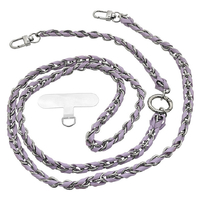 ラスタバナナ チェーンショルダーストラップ 2way ショートストラップ切り替え ストラップホルダーシートセット パープル＊シルバー RSST10PUSV