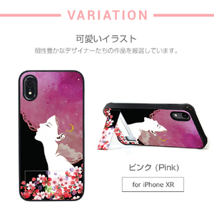 Dparks iPhone XR用Spirit case フラワードリーム ピンク DS14846I61-イメージ3